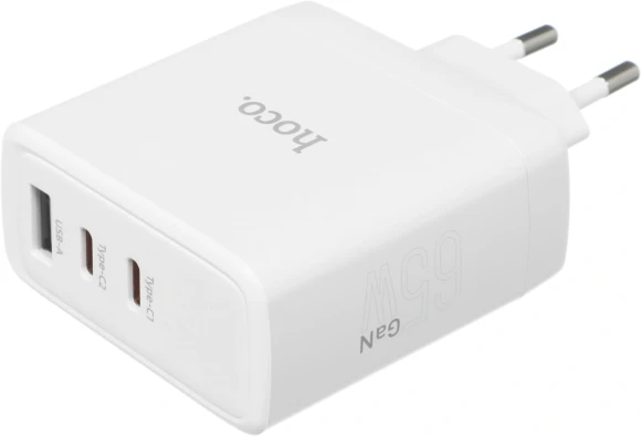 Сетевое зар./устр. Hoco N30 Glory 65W 3.25A+3A+1.5A (PD+QC) универсальное белый (84155) Сетевое зар./устр. Hoco N30 Glory 65W 3.25A+3A+1.5A (PD+QC) универсальное белый (84155)