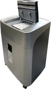 Шредер Office Kit SA300 (1,9х15) серый/черный с автоподачей (секр.P-5) фрагменты 11лист. 45лтр. скобы пл.карты Шредер Office Kit SA300 (1,9х15) серый/черный с автоподачей (секр.P-5) фрагменты 11лист. 45лтр. скобы пл.карты
