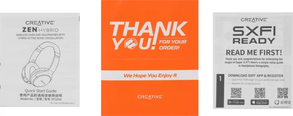 Гарнитура мониторные Creative Zen Hybrid 1.2м черный беспроводные bluetooth оголовье (51EF1010AA001)