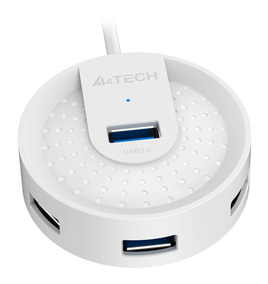 Разветвитель USB 3.0 A4Tech HUB-30 4порт. белый Разветвитель USB 3.0 A4Tech HUB-30 4порт. белый
