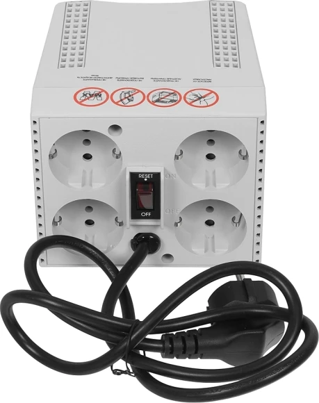 Стабилизатор напряжения Powercom TCA-1200 600Вт 1200ВА белый Стабилизатор напряжения Powercom TCA-1200 600Вт 1200ВА белый