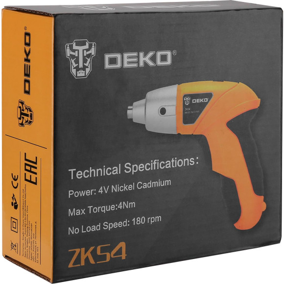 Отвертка аккум. Deko ZKS4 аккум. (063-4113)