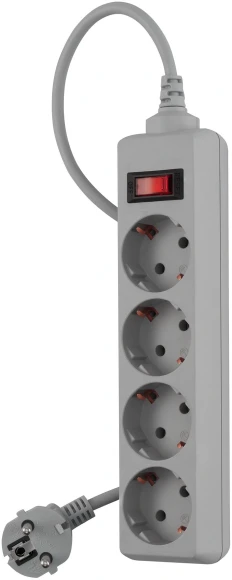Сетевой фильтр Buro 400SL-3-G 3м (4 розетки) серый (пакет ПЭ) Сетевой фильтр Buro 400SL-3-G 3м (4 розетки) серый (пакет ПЭ)