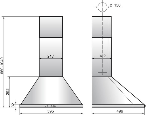 Вытяжка каминная Elikor Сигма 60П-650-К3Д топленое молоко/бронза управление: кнопочное (1 мотор)