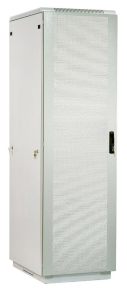 Шкаф коммутационный ЦМО (ШТК-М-42.6.6-4ААА) напольный 42U 600x600мм пер.дв.перфор. задн.дв.стал.лист 2 бок.пан. направл.под закл.гайки 1010кг серый 455мм 96.3кг 180град. 2030мм