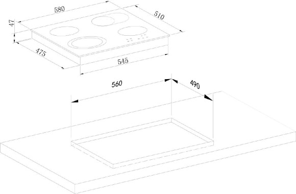 Варочная поверхность Weissgauff HV 642 BA черный
