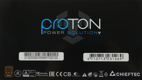 Блок питания Chieftec ATX 500W Proton BDF-500S 80+ bronze (20+4pin) APFC 120mm fan 6xSATA RTL