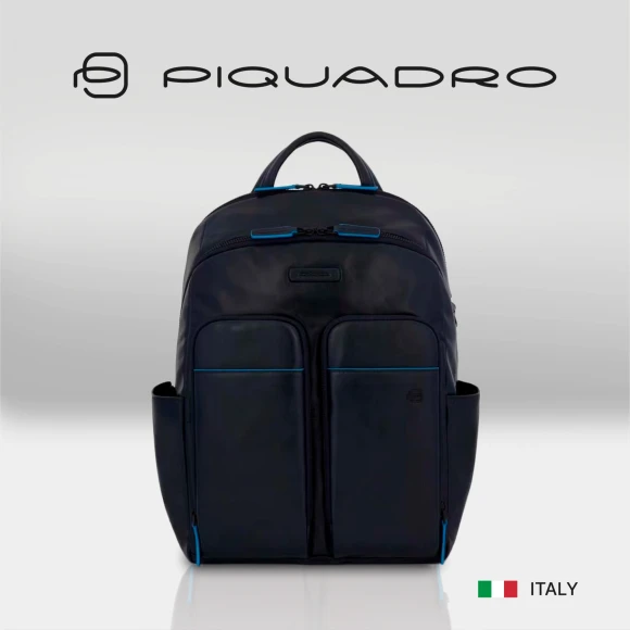 Рюкзак мужской Piquadro Blue Square Revamp CA5574B2V/BLU синий кожа