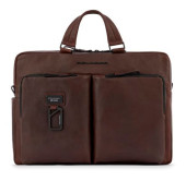 Деловая сумка Piquadro Harper CA4027AP/TM с отделением для ноутбука 15.6" темно-коричневая натур.кожа