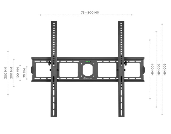 Кронштейн для телевизора Onkron UT4 черный 55"-100" макс.75кг настенный наклон Кронштейн для телевизора Onkron UT4 черный 55"-100" макс.75кг настенный наклон