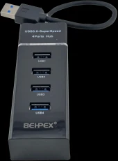 Разветвитель USB 3.0 BHP-P104 4порт. черный Разветвитель USB 3.0 BHP-P104 4порт. черный