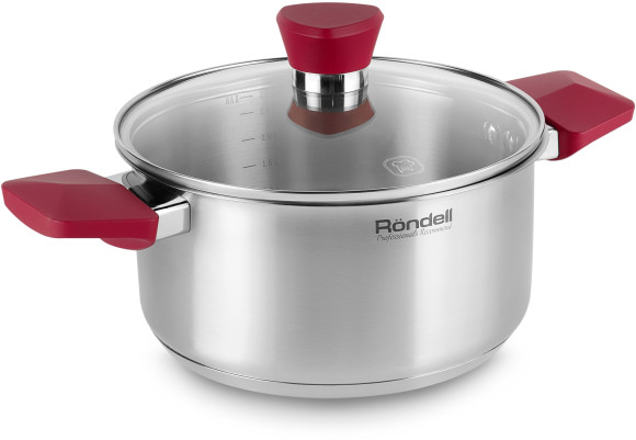 Кастрюля Rondell Strike RDS-815 4.8л. d=24см (с крышкой) стальной Кастрюля Rondell Strike RDS-815 4.8л. d=24см (с крышкой) стальной