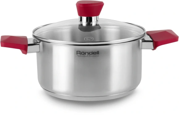 Кастрюля Rondell Strike RDS-815 4.8л. d=24см (с крышкой) стальной Кастрюля Rondell Strike RDS-815 4.8л. d=24см (с крышкой) стальной