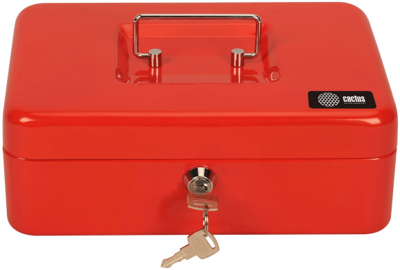 Ящик для денег без номинала Cactus CS-CB-003RD 90x250x180 красный сталь 1.367кг Ящик для денег без номинала Cactus CS-CB-003RD 90x250x180 красный сталь 1.367кг
