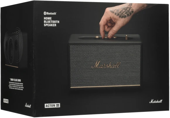 Колонка порт. Marshall Acton III черный/золотистый 60W 2.1 BT/3.5Jack 10м