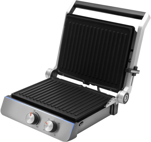 Электрогриль Hyundai HYG-4046 2200Вт черный/серебристый Электрогриль Hyundai HYG-4046 2200Вт черный/серебристый