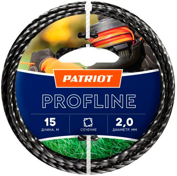 Леска для садовых триммеров Patriot Profline d=2.0мм L=15м (805402201)