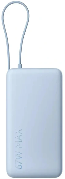 Мобильный аккумулятор Xiaomi BHR08O8GL 20000mAh QC3.0/PD3.0 67W 3.35A USB-A/USB-C голубой
