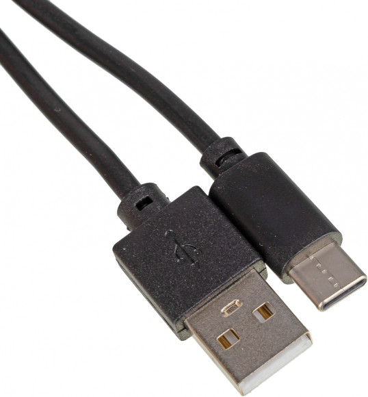 Кабель USB (m)-USB Type-C (m) 2м черный Кабель USB (m)-USB Type-C (m) 2м черный