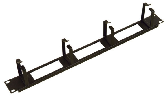 Кабельный органайзер горизонтальный ЦМО ГКО-О-4.62-9005 односторонний кольца 1U шир.:19" глуб.:85мм Кабельный органайзер горизонтальный ЦМО ГКО-О-4.62-9005 односторонний кольца 1U шир.:19" глуб.:85мм