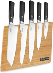 Набор ножей кухон. Rondell Spata RD-1132 компл.:6предм. с подставкой черный подар.коробка