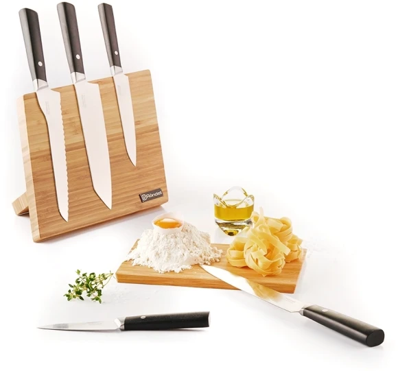 Набор ножей кухон. Rondell Spata RD-1132 компл.:6предм. с подставкой черный подар.коробка