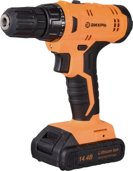 Дрель-шуруповерт Вихрь ДА-14,4Л-2К аккум. патрон:быстрозажимной (кейс в комплекте) (72/14/8)