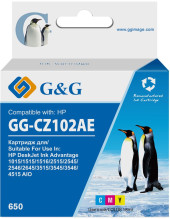 Картридж струйный G&G GG-CZ102AE 650 многоцветный (18мл) для HP DeskJet 1010/10151515/1516 Картридж струйный G&G GG-CZ102AE 650 многоцветный (18мл) для HP DeskJet 1010/10151515/1516