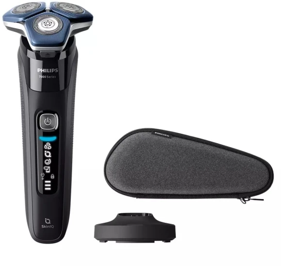 Бритва роторная Philips Series 7000 S7887/55 реж.эл.:3 питан.:аккум. черный/синий