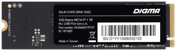 Накопитель SSD Digma PCIe 3.0 x4 512GB DGSM3512GP53T Mega P5 M.2 2280