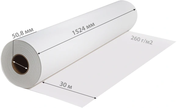 Холст Cactus CS-MC260-152430 A0+ 1524мм-30м/260г/м2/белый матовое синтетика для струйной печати втулка:50.8мм (2") Холст Cactus CS-MC260-152430 A0+ 1524мм-30м/260г/м2/белый матовое синтетика для струйной печати втулка:50.8мм (2")