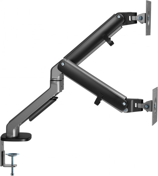 Кронштейн для мониторов Ultramounts UM735BL черный/серый 17"-27" макс.7кг крепление к столешнице поворот и наклон