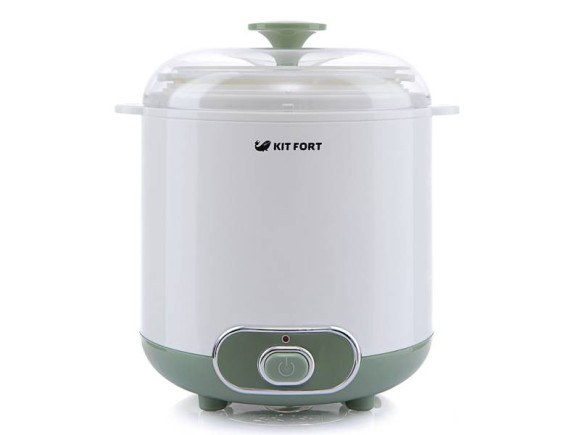 Йогуртница Kitfort KT-2005 20Вт 1б. 1500мл белый/зеленый Йогуртница Kitfort KT-2005 20Вт 1б. 1500мл белый/зеленый