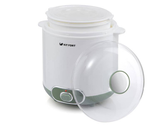 Йогуртница Kitfort KT-2005 20Вт 1б. 1500мл белый/зеленый Йогуртница Kitfort KT-2005 20Вт 1б. 1500мл белый/зеленый