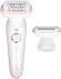 Эпилятор Braun SES9-030 скор.:2 насад.:3 от электр.сети от аккум. белый/розовый
