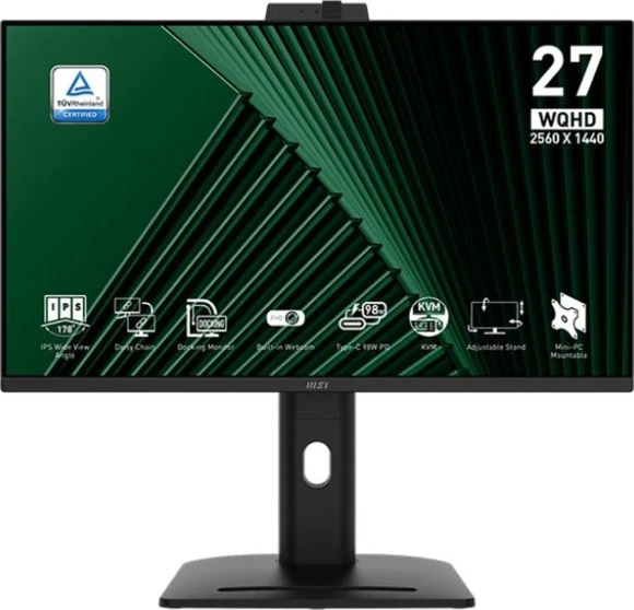 Монитор MSI 27" Pro MP275QPDG черный IPS LED 16:9 HDMI M/M Cam матовая HAS Piv 250cd 178гр/178гр 2560x1440 100Hz DP Quad HD 2K (1440p) USB 7.05кг Монитор MSI 27" Pro MP275QPDG черный IPS LED 16:9 HDMI M/M Cam матовая HAS Piv 250cd 178гр/178гр 2560x1440 100Hz DP Quad HD 2K (1440p) USB 7.05кг