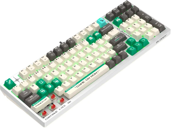 Клавиатура A4Tech S98 Pixels механическая белый/бежевый USB for gamer LED (S98) кабель 1.8м