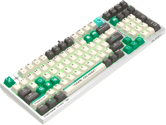 Клавиатура A4Tech S98 Pixels механическая белый/бежевый USB for gamer LED (S98) кабель 1.8м