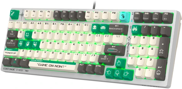 Клавиатура A4Tech S98 Pixels механическая белый/бежевый USB for gamer LED (S98) кабель 1.8м