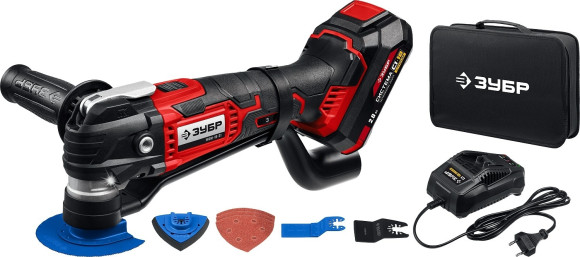 Многофункциональный инструмент Зубр МФИ-18-21 черный/красный Многофункциональный инструмент Зубр МФИ-18-21 черный/красный