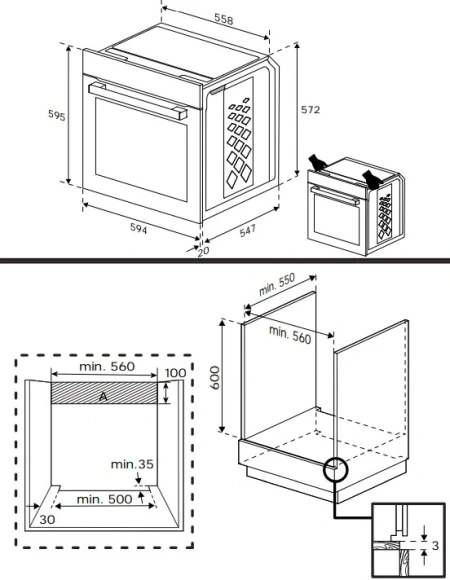 Духовой шкаф Электрический Indesit IFE 2420 BL черный Духовой шкаф Электрический Indesit IFE 2420 BL черный