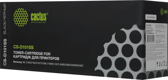 Картридж лазерный Cactus CS-D101SS MLT-D101S черный (1500стр.) для Samsung ML-2160/2165/2167/2168/SCX-3400/3405