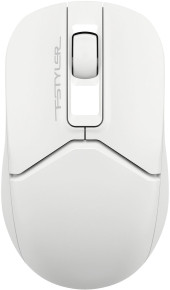 Мышь A4Tech Fstyler FB12S белый оптическая 1200dpi silent беспров. BT/Radio USB 2but (FB12S USB WHITE)