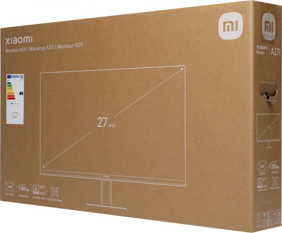 Монитор Xiaomi 27" Monitor A27i черный IPS LED 16:9 HDMI матовая 250cd 178гр/178гр 1920x1080 100Hz DP FHD 3.6кг