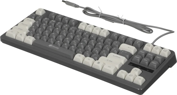 Клавиатура Оклик 711G серый/белый USB Multimedia for gamer LED (1790385) кабель 1.5м