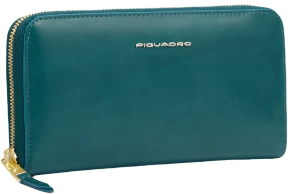 Кошелек женский Piquadro Blue Square PD1515B2R/OT3 бирюзовый натур.кожа