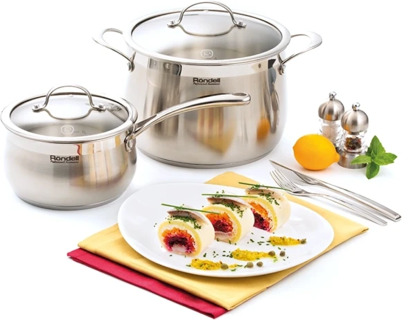 Кастрюля Rondell Admiring RDS-725 3.8л. d=20см (с крышкой) стальной