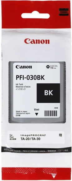 Картридж струйный Canon PFI-030BK 3489C001 черный (55мл) для Canon imagePROGRAF TA-20, TA-30, TM-240, TM-340. Картридж струйный Canon PFI-030BK 3489C001 черный (55мл) для Canon imagePROGRAF TA-20, TA-30, TM-240, TM-340.