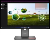 Монитор Lenovo 27" ThinkVision P27Q-40 черный IPS LED 4ms 16:9 HDMI матовая HAS Piv 1500:1 350cd 178гр/178гр 2560x1440 24Hz DP Quad 2K (1440p) USB 6.4кг