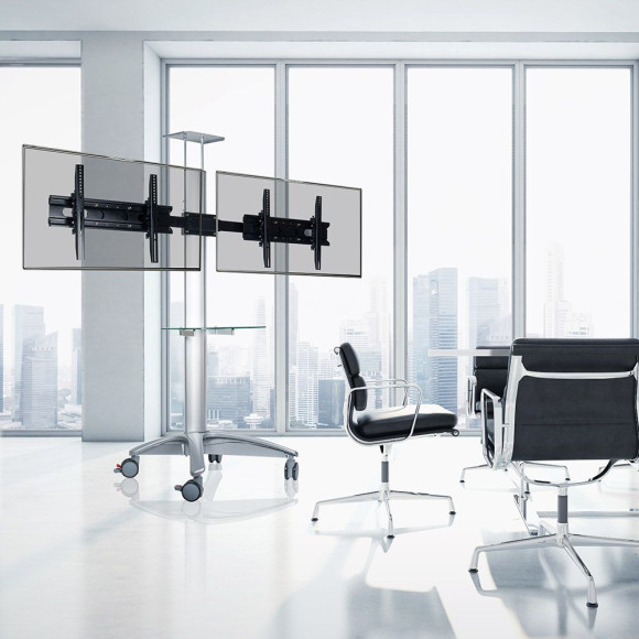 Подставка для телевизора Arm Media PT-STAND-15 серебристый 26"-55" макс.120кг напольный наклон Подставка для телевизора Arm Media PT-STAND-15 серебристый 26"-55" макс.120кг напольный наклон